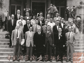 1956年，郑哲敏赴布鲁塞尔第九届国际应用力学聚会会议合影